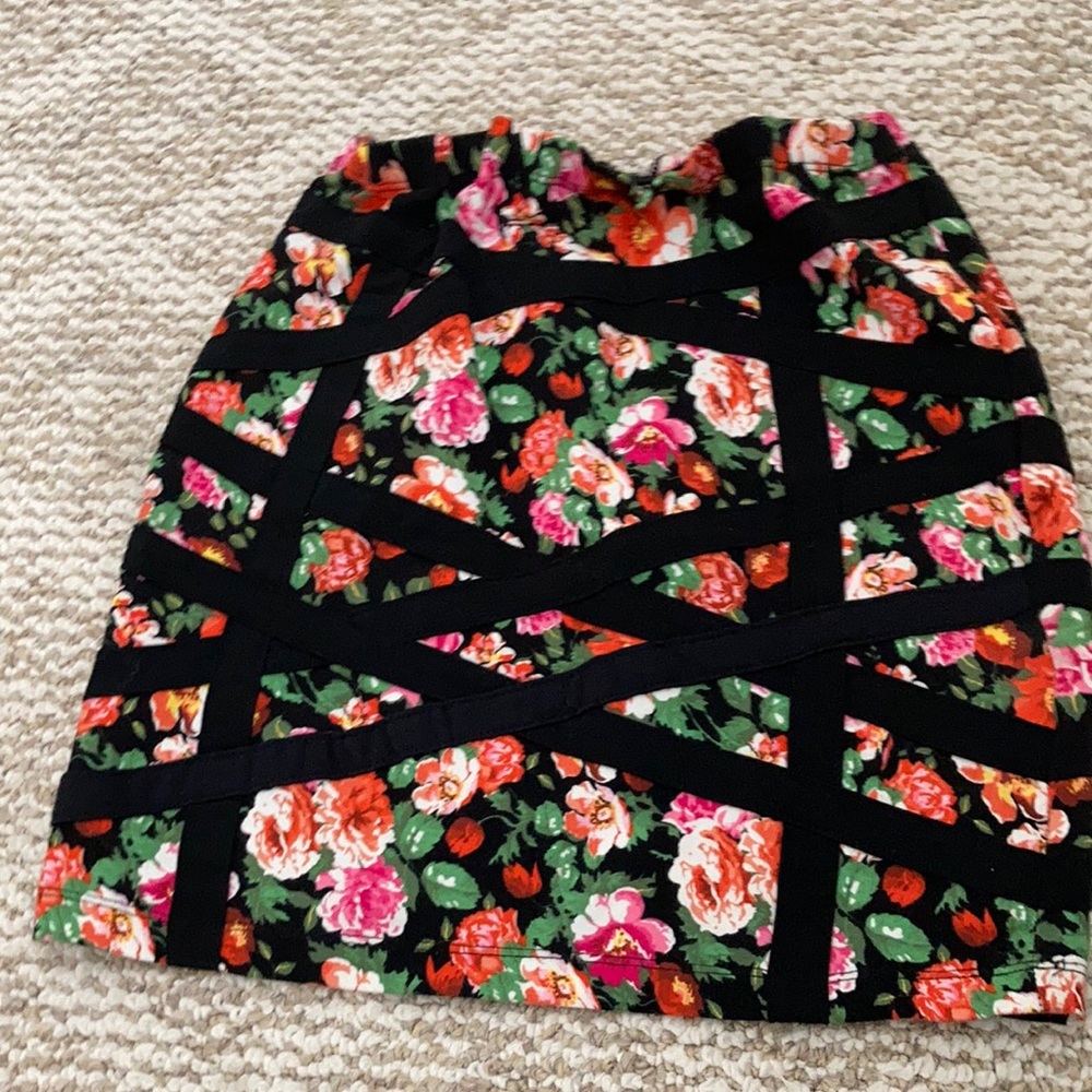 A beautiful skirt with a floral design on it